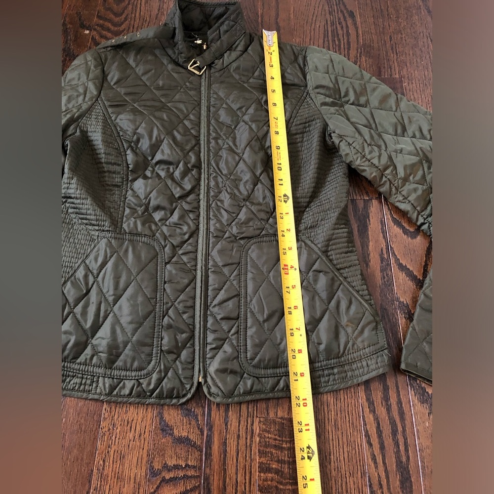 Banana Republic Women’s XS Dark Olive Green Quilted Full-Zip Field Jacket - EUC! - Picture 11 of 15